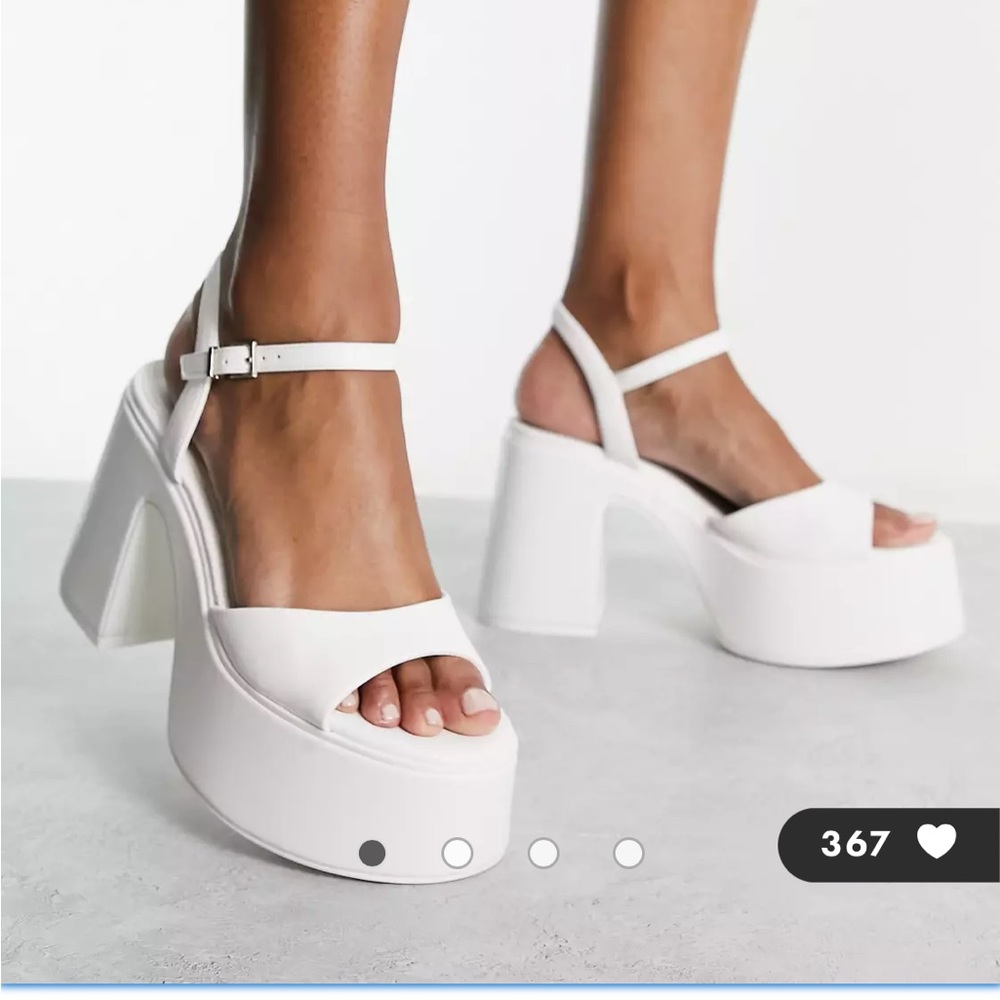 NWT White Platform Heels